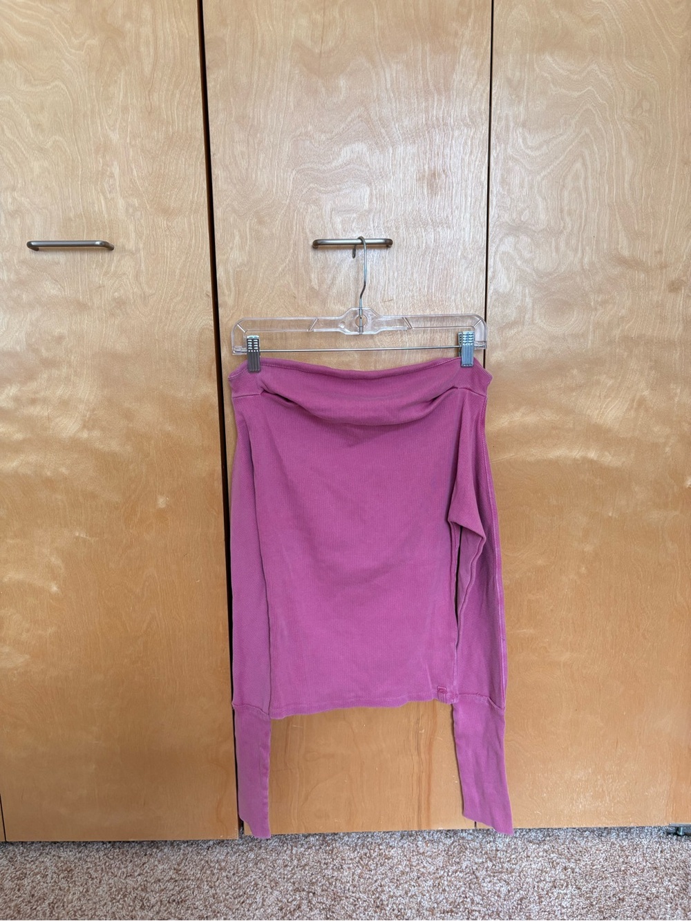 Free People Off Shoulder Pink Long Sleeve